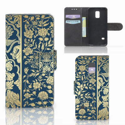 Samsung Galaxy S5 Mini Hoesje Beige Flowers Samsung Galaxy S5 Mini Hoesje Beige Flowers