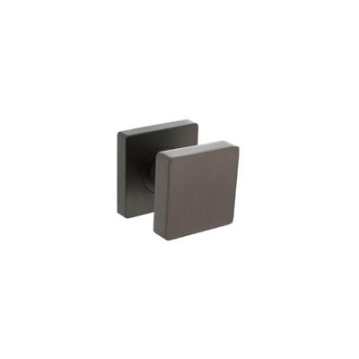 Knop vierkant vast op rozet 55x55x10mm met nokken en stift, antraciet-grijs