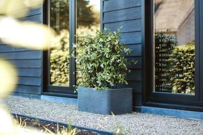 Capi Nature Rib NL 73x39x32cm rechthoekige plantenbak ivoor