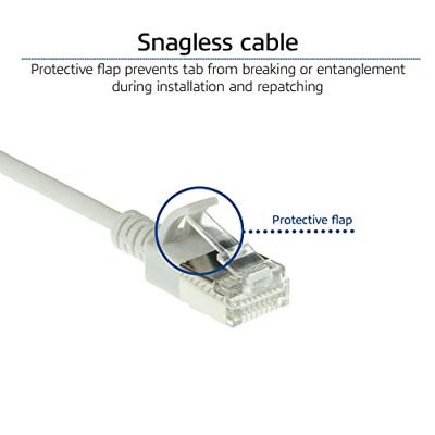 ACT DC7007 LSZH U/FTP CAT6A Datacenter Slimline Patchkabel Snagless | RJ45 Connectoren | Grijs | 7 meter