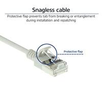 ACT DC7007 LSZH U/FTP CAT6A Datacenter Slimline Patchkabel Snagless | RJ45 Connectoren | Grijs | 7 meter - thumbnail