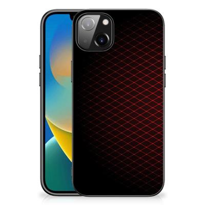 iPhone 14 Plus Back Case Geruit Rood