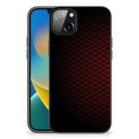 iPhone 14 Plus Back Case Geruit Rood - thumbnail
