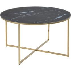 Bendt Ronde Salontafel 'Cay' Ø80cm, kleur Zwart/Goud Bendt Ronde Salontafel 'Cay' Ø80cm, kleur Zwart/Goud