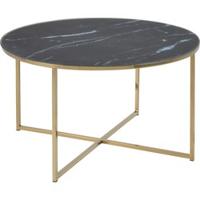 Bendt Ronde Salontafel 'Cay' Ø80cm, kleur Zwart/Goud - thumbnail