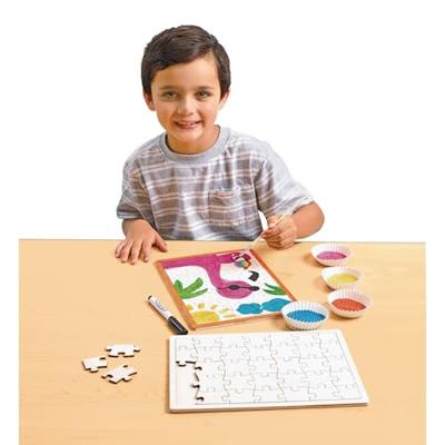 Colorations Maak je eigen houten puzzel, 6st.