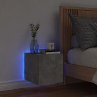 Tv-wandmeubel met LED-verlichting 30,5x35x30 cm betongrijs - thumbnail