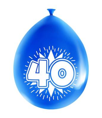 Party Ballonnen Hoera 40 jaar (8st)