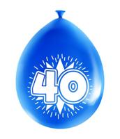 Party Ballonnen Hoera 40 jaar (8st) - thumbnail