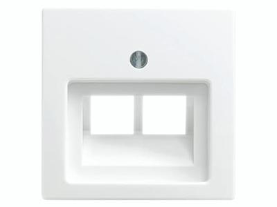 Busch-Jaeger 1803-02-914 UAE-, IAE-, ISDN-contactdoos Afdekking 2-voudig Busch-balance SI Alpine-wit 1 stuk(s)