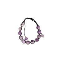 Amethist Shamballa Armband (10 mm) - thumbnail