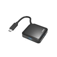 Hama USB-C multiport hub (USB 3.1) 4 poorten, zwart - thumbnail