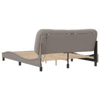 Bedframe met LED zonder matras "Hvar" 160x200 cm stof taupe - thumbnail