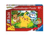 Ravensburger puzzel Pikachu en zijn vrienden 2x24 stukjes - thumbnail