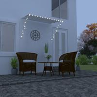 vidaXL Luifel uittrekbaar met LED 200x150 cm crème - thumbnail