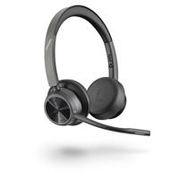 HP Poly Voyager 4320 UC Stereo On Ear headset Bluetooth Stereo Zwart Noise Cancelling Volumeregeling Computer - thumbnail