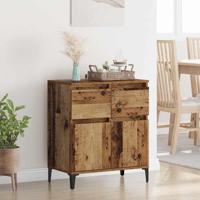 Dressoir Oud Hout 60 x 35 x 70 cm Gemonteerd hout en ijzer - thumbnail