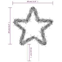 VidaXL Kerstverlichting ster 3 st met grondpinnen 50 led's 29 cm - thumbnail