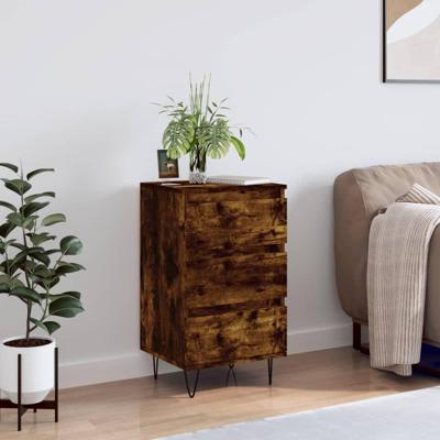 Dressoir 40x35x70 cm bewerkt hout gerookt eikenkleurig