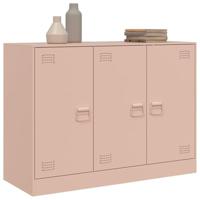 Dressoir 99x39x73 cm staal roze - thumbnail