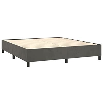 Boxspring met matras en LED fluweel donkergrijs 180x200 cm