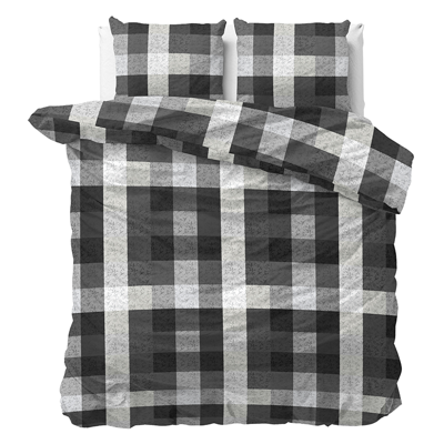 Dreamhouse - Steef Dekbedovertrek Flanel (Warm) - Antraciet - 200 x 220