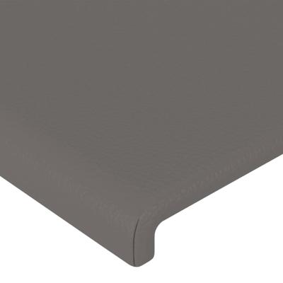 Bedframe met hoofdbord kunstleer grijs 120x200 cm
