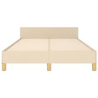Bedframe zonder matras 120x200 cm stof crèmekleurig - thumbnail