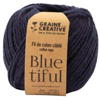 Graine Créative Macramé touw, ft 2,5 mm x 80 m, indigo - thumbnail
