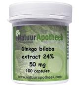 Natuurapotheek Ginkgo biloba 24% 50mg 100 Capsules - thumbnail