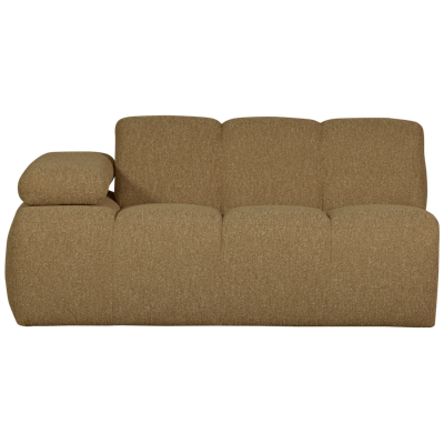 Woood Mojo 1,5-zits bank arm links bouclé Geel/Bruin Melange