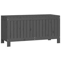 Tuinbox 108x42,5x54 cm massief grenenhout grijs - thumbnail