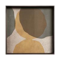 Ethnicraft Vierkant Dienblad 'Overlapping Dots' 38 x 38cm, kleur Cinnamon - thumbnail