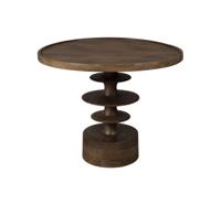 Dutchbone Ronde Salontafel 'Cath' Mangohout, 66cm - thumbnail