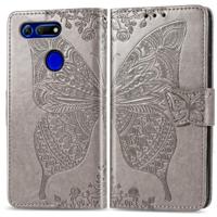 Butterfly Love bloemen reliëf horizontale Flip lederen case voor Huawei V20 met houder & kaartsleuven & portemonnee & Lanyard (grijs) - thumbnail