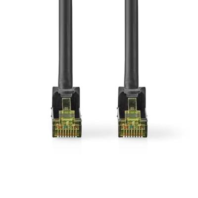 Nedis CAT7 Netwerkkabel | S/FTP | RJ45 Male | RJ45 Male | 0.50 m | Snagless | Rond | LSZH | Zwart | Label - CCGL85420BK05