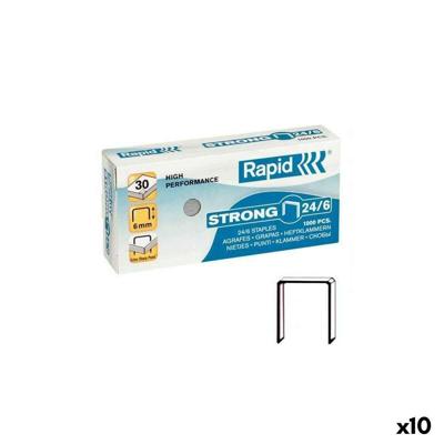 Nieten Rapid 24/6 gegalvaniseerd strong 1000 stuks Nieten Rapid 24/6 gegalvaniseerd strong 1000 stuks