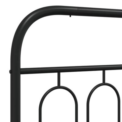 Bedframe met hoofd- en voeteneinde metaal zwart 140x190 cm Bedframe met hoofd- en voeteneinde metaal zwart 140x190 cm