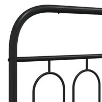 Bedframe met hoofd- en voeteneinde metaal zwart 90x200 cm - thumbnail