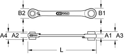 KS Tools 503.4546 503.4546 Ringsleutel Sleutelbreedte (metrisch) 16 - 19 mm - thumbnail