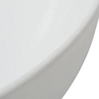 VidaXL Wastafel rond wit 41,5x13,5 cm keramiek - thumbnail