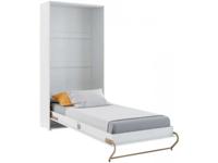 Opklapbed CONCEPTION 90x200 cm mat wit (verticaal) met matras - thumbnail