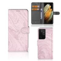 Samsung Galaxy S21 Ultra | Bookcase | Marble Pink - Origineel Cadeau Vriendin - thumbnail