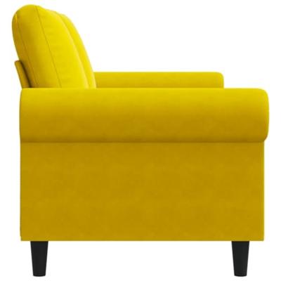 Tweezitsbank 140 cm fluweel geel