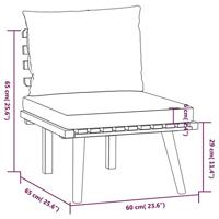 8-delige Loungeset met kussens massief acaciahout - thumbnail