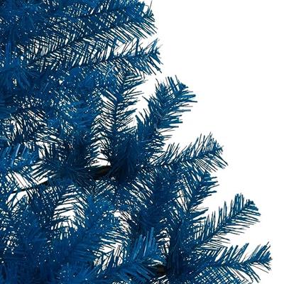 VidaXL Kunstkerstboom met standaard half 120 cm pvc blauw