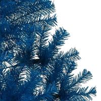 VidaXL Kunstkerstboom met standaard half 120 cm pvc blauw - thumbnail
