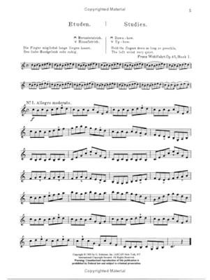 G. Schirmer Franz Wohlfahrt - 60 Studies, Op. 45 Complete Books 1 and 2 voor viool