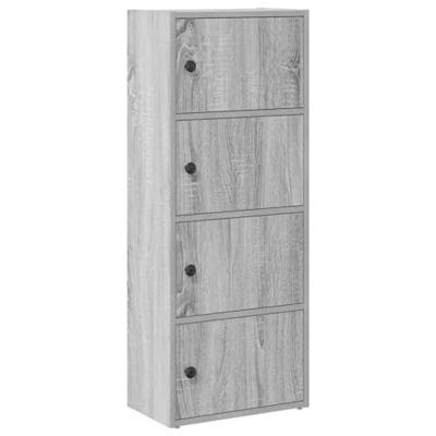 Boekenkast 40x24x102 cm bewerkt hout grijs sonoma eikenkleurig