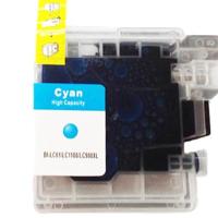 Huismerk Brother LC-1100C / LC-980C cartridge cyaan - thumbnail